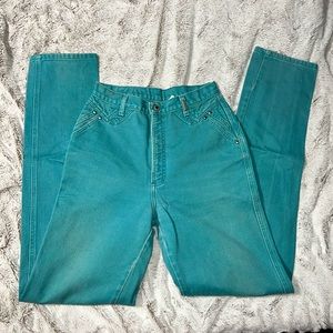 Vintage teal bareback rockies